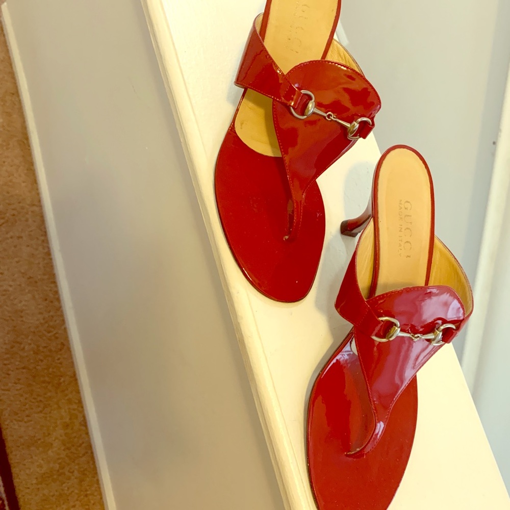 Women’s patent leather sandals